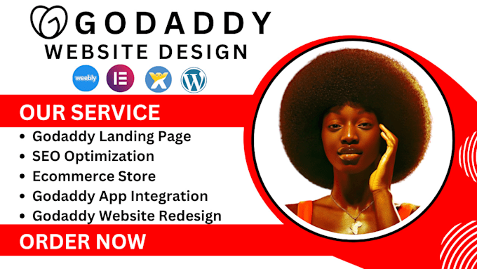 Gig Preview - Design a professional godaddy website, godaddy redesign, website design