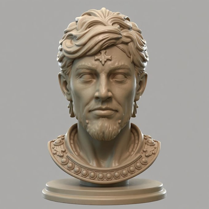 Gig Preview - Do 3d modelling character 3d sculpture bas relief, head sculpt, coin model