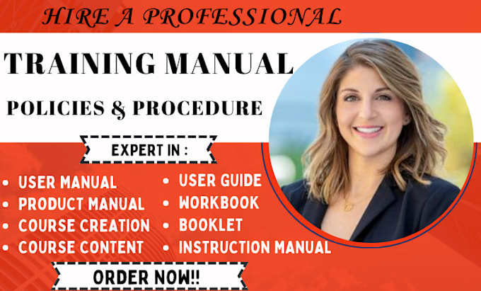 Gig Preview - Create user guide, training manual, policies and procedure, product manual