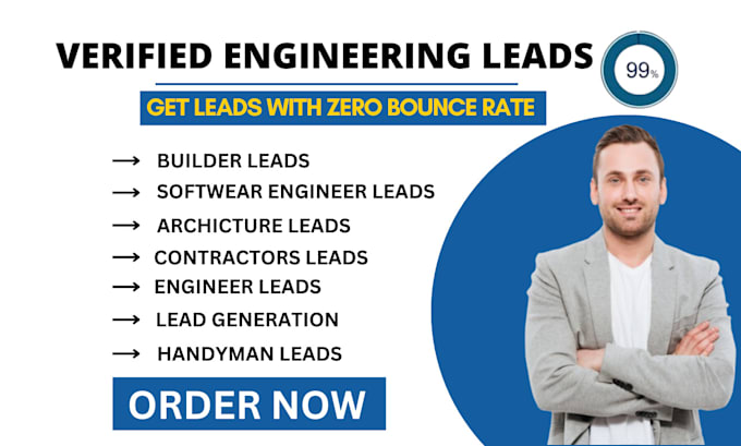 Gig Preview - Get b2b contractor builder engineer architect email list lead generation