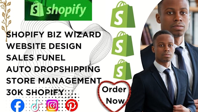 Gig Preview - Make 6 figure shopify dropshipping store or shopify website