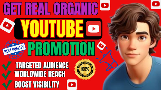 Gig Preview - Do organic youtube super fast marketing and promotion