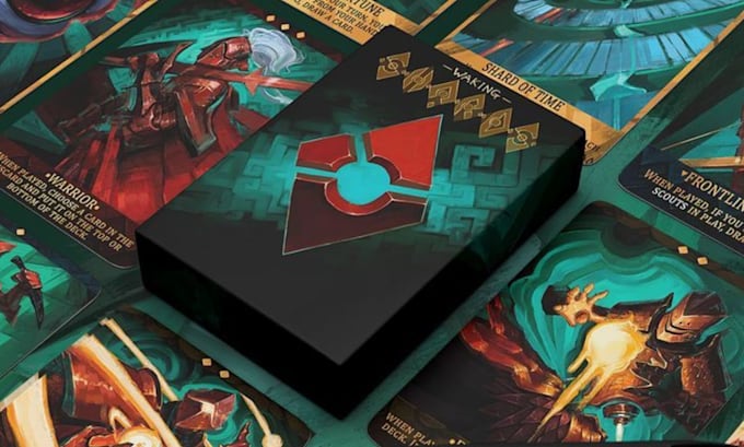 Gig Preview - Design card game board game tarot card full box mock up game rulebook tcg oracle