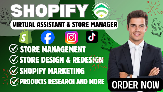 Bestseller - shopify virtual assistant shopify manager shopify expert shopify marketing