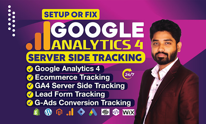 Bestseller - setup google analytics 4, ga4 server side, ecommerce tracking,ads conversion gtm