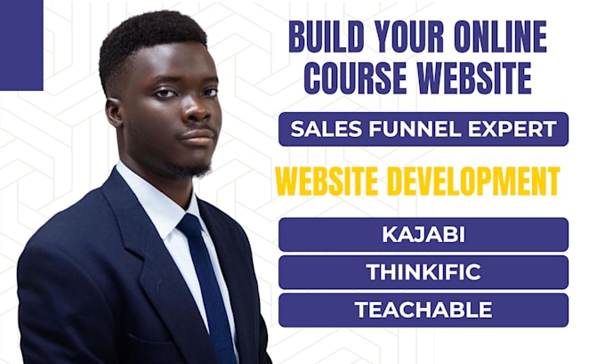 Gig Preview - Create online course website in teachable, thinkific, kajabi, or wordpress