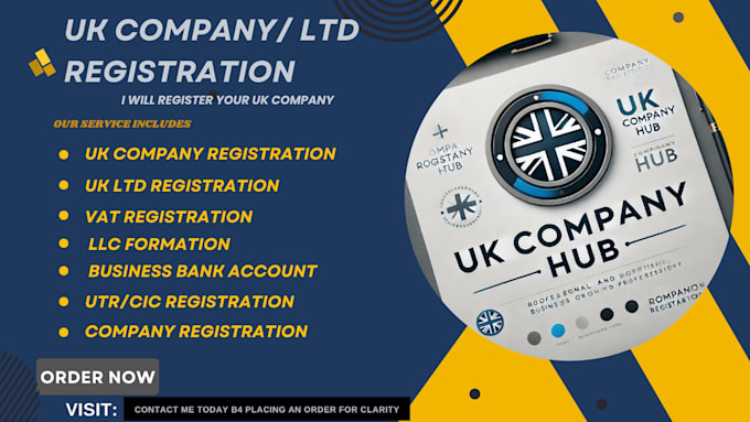 Gig Preview - Do uk ltd registration, cic registration for uk and non uk utr vat eori number