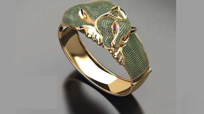 Gig Preview - Do custom 3d jewelry design 3d realistic renderings 3d model 3d design 3d cad