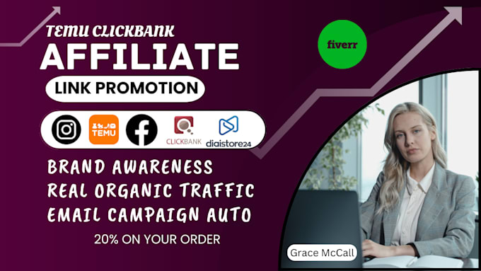 Gig Preview - Elevate my temu clickbank affiliate link with mlm affiliate network marketing