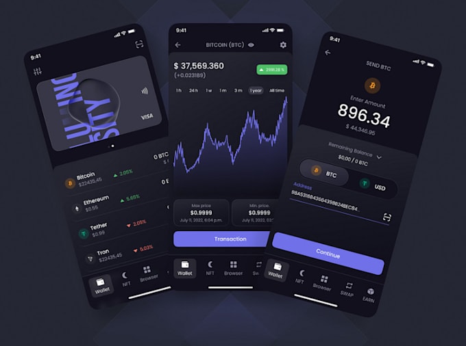 Gig Preview - Build crypto wallet app, blockchain app, crypto exchange website