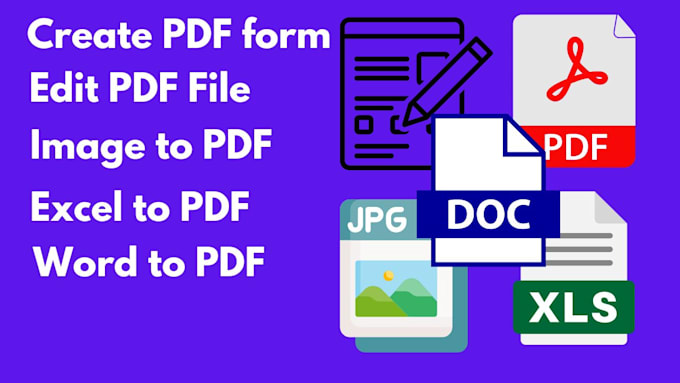 Gig Preview - Split, merge, organize, compress, edit, convert to fillable form pdf files