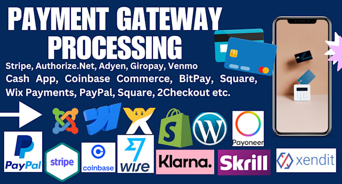 Gig Preview - Configure stripe, paypal, apple pay, square, wise, crypto payment gateway api