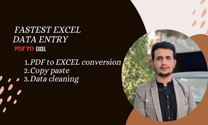 Bestseller - do excel data entry, data cleaning, PDF to excel