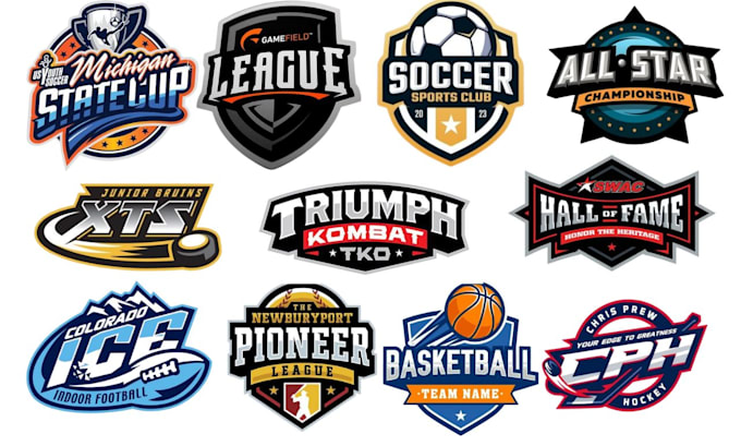 Bestseller - design basketball, football, baseball and hockey sports team logo