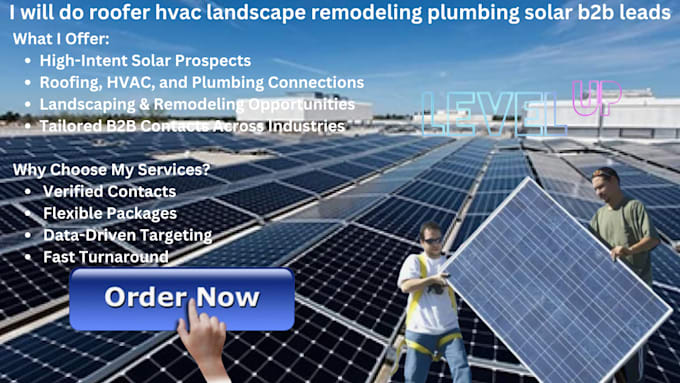 Gig Preview - Do roofer hvac landscape remodeling plumbing solar b2b leads