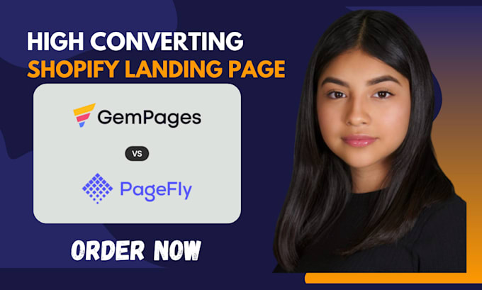 Gig Preview - Create shopify product landing page with pagefly or gempages replo