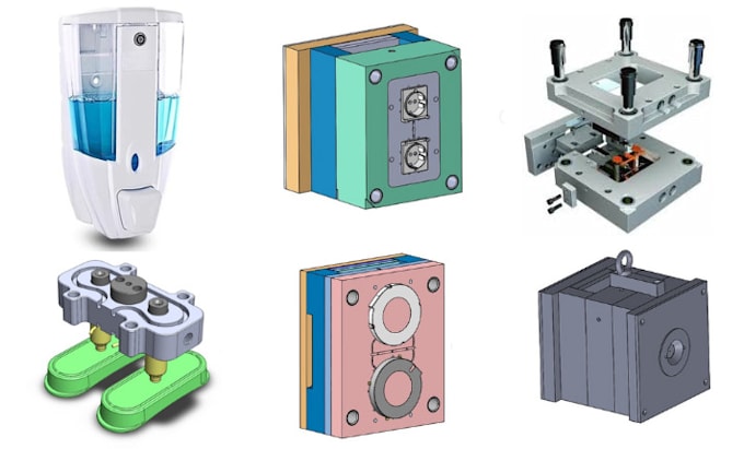 Gig Preview - Do 3d model plastic injection mold and sheet metal parts and die in solid works