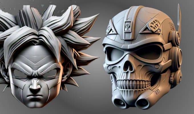 Gig Preview - Custom 3d mask 3d helmet cosplay, 3d model mask, helmet for cosplay