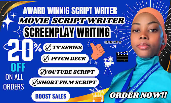 Gig Preview - Podcast script writer,movie script,youtube script,movie series,screenplay