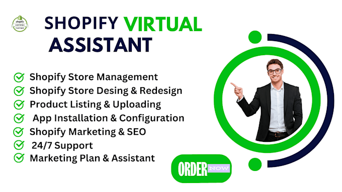 Gig Preview - Shopify virtual assistant shopify marketing sales shopify store manager