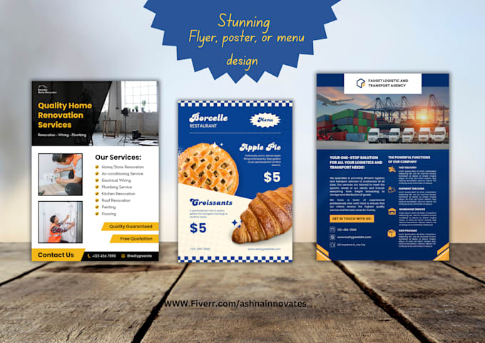 Gig Preview - Design digital business flyer poster trifold create company profile leaflet make