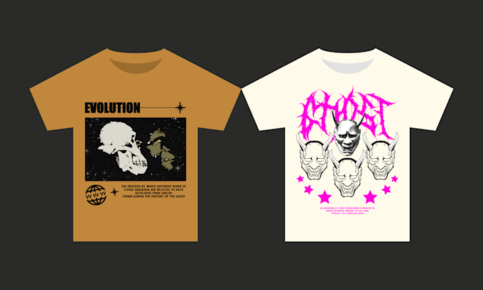 Gig Preview - Design typography, graphic streetwear t shirt and merch for your clothing brand