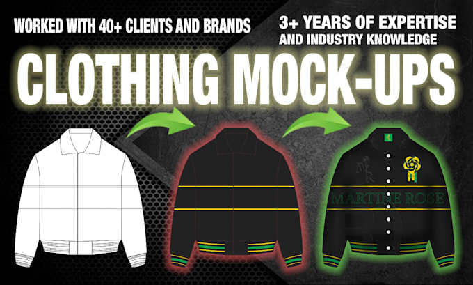 Gig Preview - Create professional custom clothing mockups