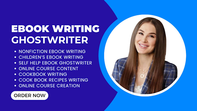 Gig Preview - Ghostwrite non fiction book as ebook writer, do online course content creation