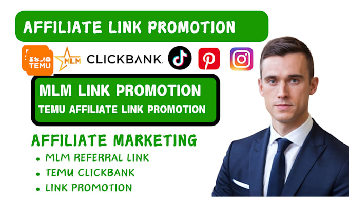 Bestseller - promote my affiliate link, mlm referral link temu clickbank affiliate marketing