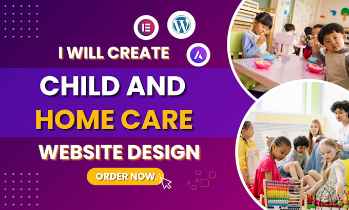 Gig Preview - Do childcare, homecare, kindergarten and preschool website