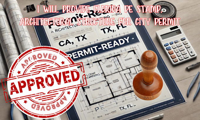 Gig Preview - Do civil engineering, architectural stamp and pe stamp USA florida stamp mep