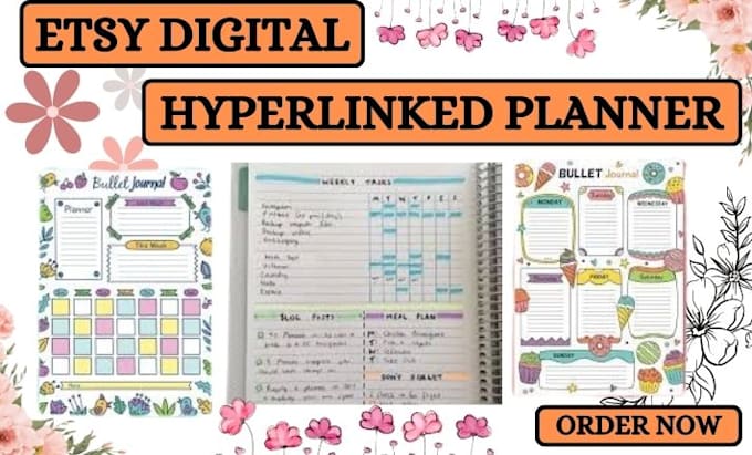 Gig Preview - Do esty digital product, esty hyperlink planner and esty digital planning