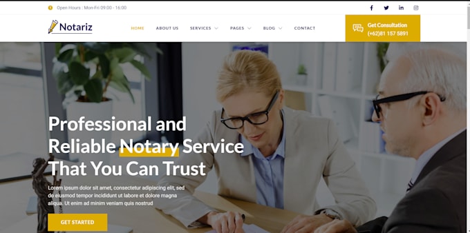 Bestseller - design a responsive and exclusive notary website  for your brand