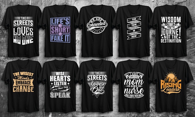 Bestseller - custom typography t shirt design unique and trendy tees for your brand