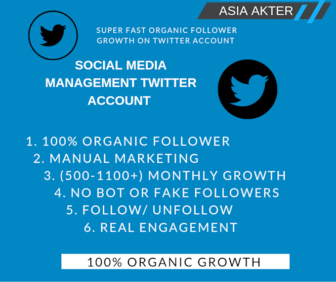 Bestseller - do super fast organic twitter growth and engaged