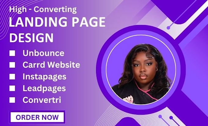 Gig Preview - Create landing page design in unbounce leadpages instapage duda convertri cardd