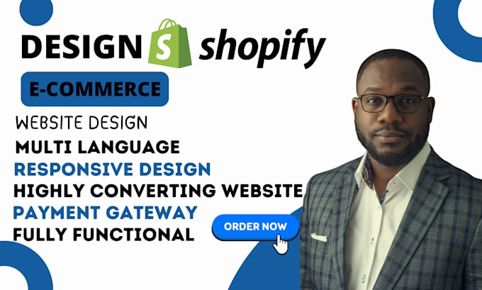 Gig Preview - Design shopify webshop, webshop german ecommerce hostinger shopify godaddy wix