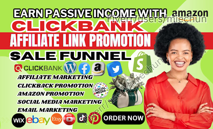 Gig Preview - Clickbank affiliate link promotion marketing to boost sales and traffic