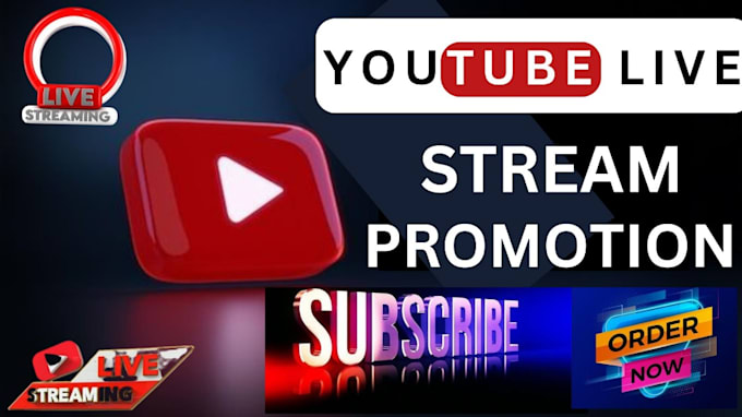 Gig Preview - Promote your youtube live stream video, live promotion