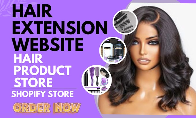 Bestseller - design highly lucrative hair extension store hair shopify store