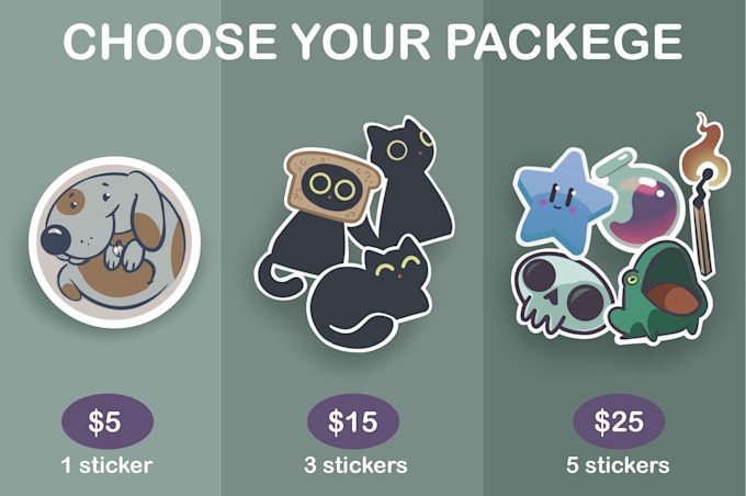 Gig Preview - Make custom 2d sticker packs or emoji just for you