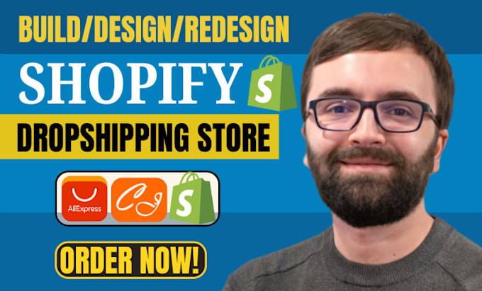 Gig Preview - Build, design, redesign shopify website, shopify dropshipping store design