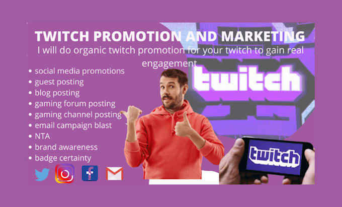 Gig Preview - Do organic twitch promotion and twitch affiliate, twitch live viewers