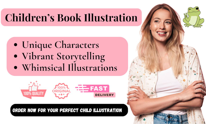 Gig Preview - Create child book illustrations, kids story illustration design book illustrator