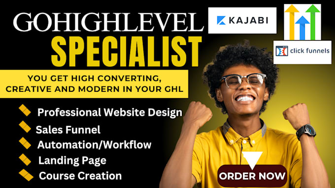 Gig Preview - Be your gohighlevel clickfunnels kajabi leadpages expert