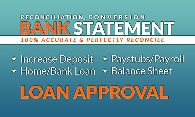 Gig Preview - Do bank statement conversion into excel, csv balance sheet