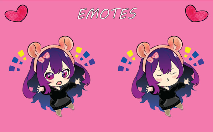 Gig Preview - Create custom cute twitch emotes for your stream