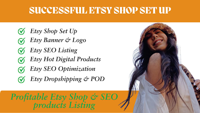 Gig Preview - Etsy shop set up etsy digital product etsy SEO listing etsy shop print on demand