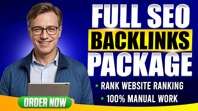 Gig Preview - Do complete SEO backlinks package to boost website ranking