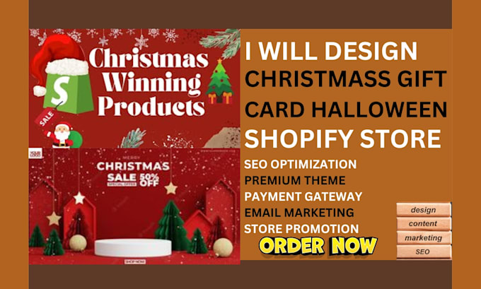 Bestseller - build christmas shopify store gift card store hallowen shopify store christmas